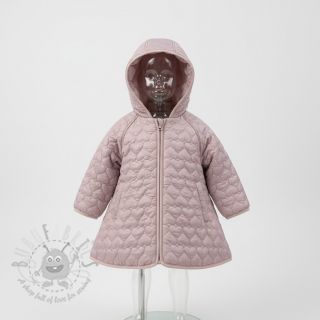 Prošivena tkanina FOIL Hearts dark powder