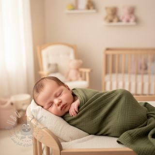 Tetra Tkanina/Muslin dark moss green