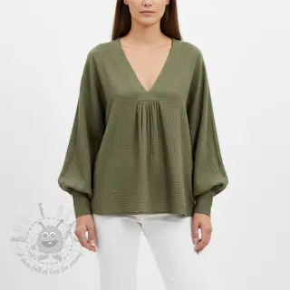 Tetra Tkanina/Muslin dark moss green