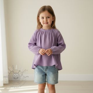 Tetra Tkanina/Muslin dark lilac ORGANIC