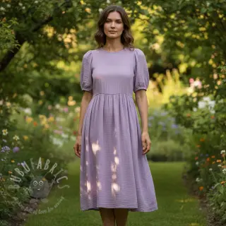 Tetra Tkanina/Muslin dark lilac ORGANIC