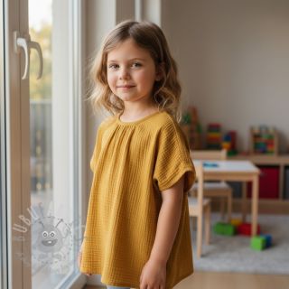 Tetra Tkanina/Muslin dark ochre ORGANIC