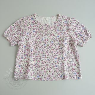 Tetra Tkanina/Muslin Flower Michaela off white digital print