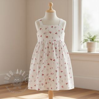 Tetra Tkanina/Muslin Fruits cherry white