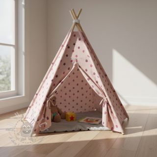 Tetra Tkanina/Muslin Fruits apple soft rose