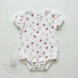 Tetra Tkanina/Muslin Fruits apple white