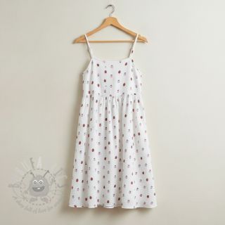 Tetra Tkanina/Muslin Fruits apple white