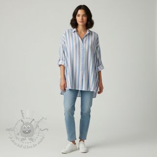 Tetra Tkanina/Muslin YARN DYED Line blue