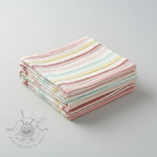Tetra Tkanina/Muslin Beach Stripe red