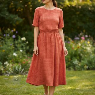 Tetra Tkanina/Muslin Vintage red