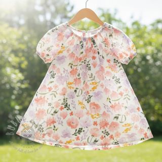 Tetra Tkanina/Muslin Big summer flowers digital print