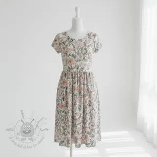 Tetra Tkanina/Muslin Bunches of flowers digital print