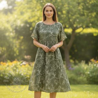 Tetra Tkanina/Muslin EMBROIDERY Climbing flowers pickle