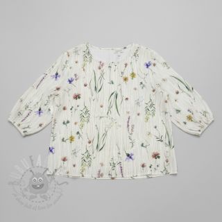 Tetra Tkanina/Muslin French flowers natural digital print