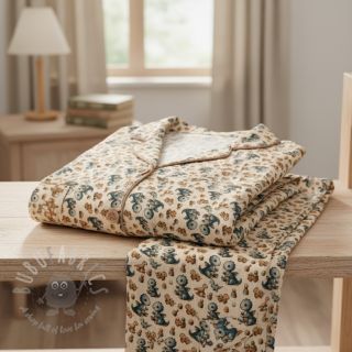 Tetra Tkanina/Muslin Baby dino design B digital print