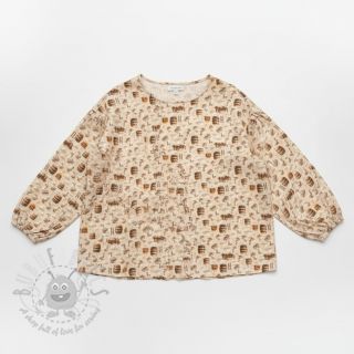 Dvoslojna gaza/muslin Little farm animals design C digital print