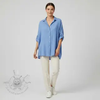 Tetra Tkanina/Muslin royal blue ORGANIC