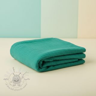 Tetra Tkanina/Muslin dark teal ORGANIC