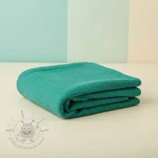 Tetra Tkanina/Muslin dark teal ORGANIC