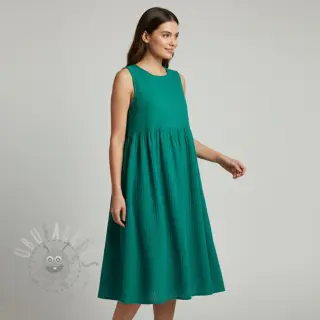 Tetra Tkanina/Muslin dark teal ORGANIC