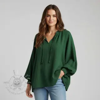 Tetra Tkanina/Muslin dark green ORGANIC