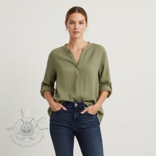 Tetra Tkanina/Muslin moss green ORGANIC