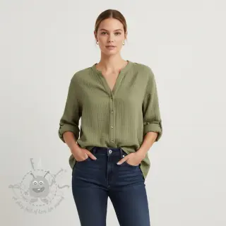 Tetra Tkanina/Muslin moss green ORGANIC