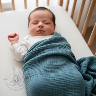 Tetra Tkanina/Muslin indigo ORGANIC