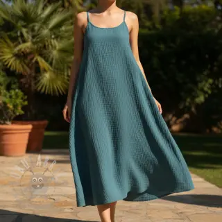 Tetra Tkanina/Muslin indigo ORGANIC