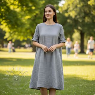 Tetra Tkanina/Muslin grey ORGANIC