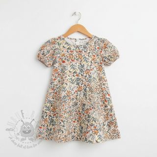 Tetra Tkanina/Muslin Oldstyle flowers white digital print