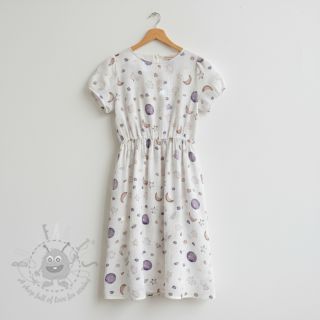 Tetra Tkanina/Muslin Moon white digital print ORGANIC