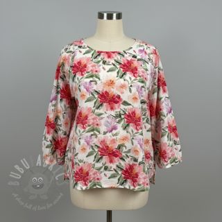 Tetra Tkanina/Muslin Sunny flowers digital print