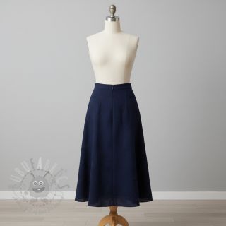 Tetra Tkanina/Muslin EMBROIDERY Flowers navy