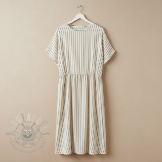 Tetra Tkanina/Muslin YARN DYED Thin strip beige