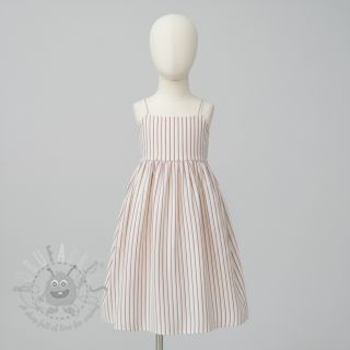 Tetra Tkanina/Muslin YARN DYED Thin strip mauve