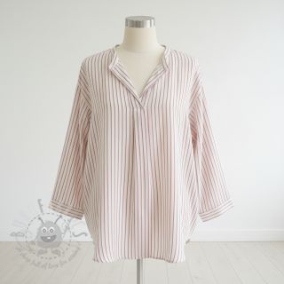 Tetra Tkanina/Muslin YARN DYED Thin strip mauve