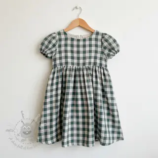 Tetra Tkanina/Muslin Double sided CHECKS MINI cyan