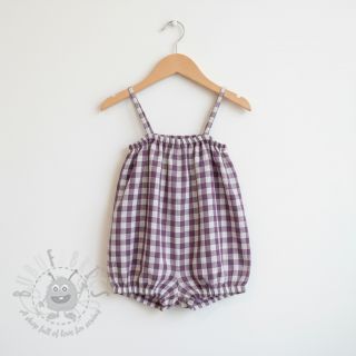 Tetra Tkanina/Muslin Double sided CHECKS MINI grape