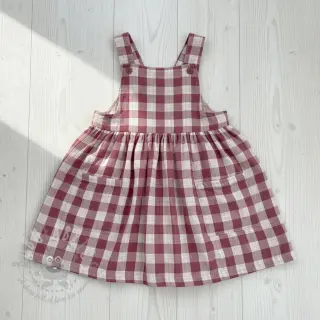 Tetra Tkanina/Muslin Double sided CHECKS MINI rosewood