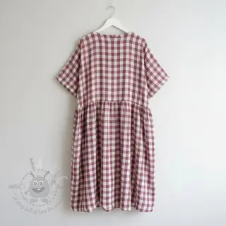 Tetra Tkanina/Muslin Double sided CHECKS MINI rosewood