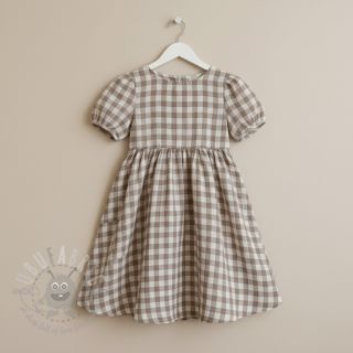 Tetra Tkanina/Muslin Double sided CHECKS MINI sand