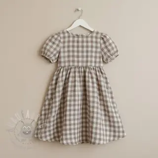 Tetra Tkanina/Muslin Double sided CHECKS MINI sand