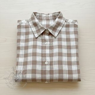 Tetra Tkanina/Muslin Double sided CHECKS MINI sand