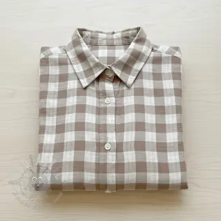 Tetra Tkanina/Muslin Double sided CHECKS MINI sand