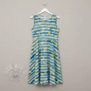 Tetra Tkanina/Muslin Happy faces jeans digital print