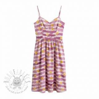 Tetra Tkanina/Muslin Happy faces blush digital print