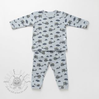 Tetra Tkanina/Muslin Helicopters light blue