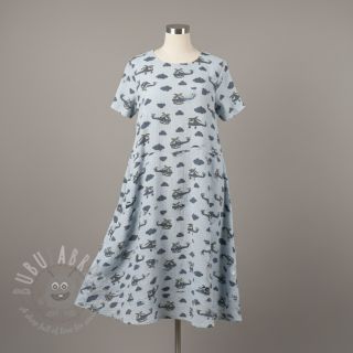 Tetra Tkanina/Muslin Helicopters light blue