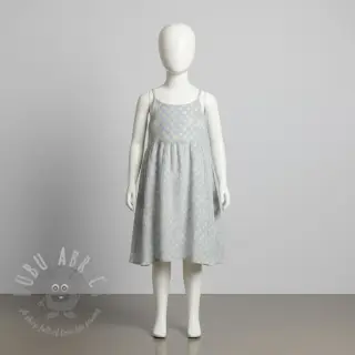 Tetra Tkanina/Muslin JACQUARD Dots light blue